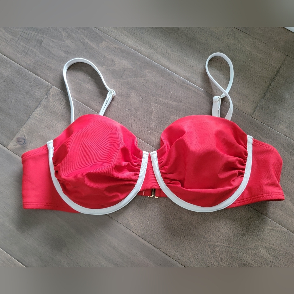 Wild Fable Swim Top - Red/White - Large